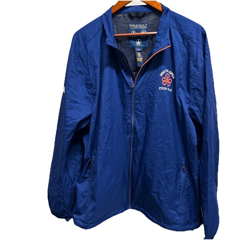 Polo Golf Ralph Lauren Windbreaker Jacket Men Extra Large XL Blue 2017 US Open